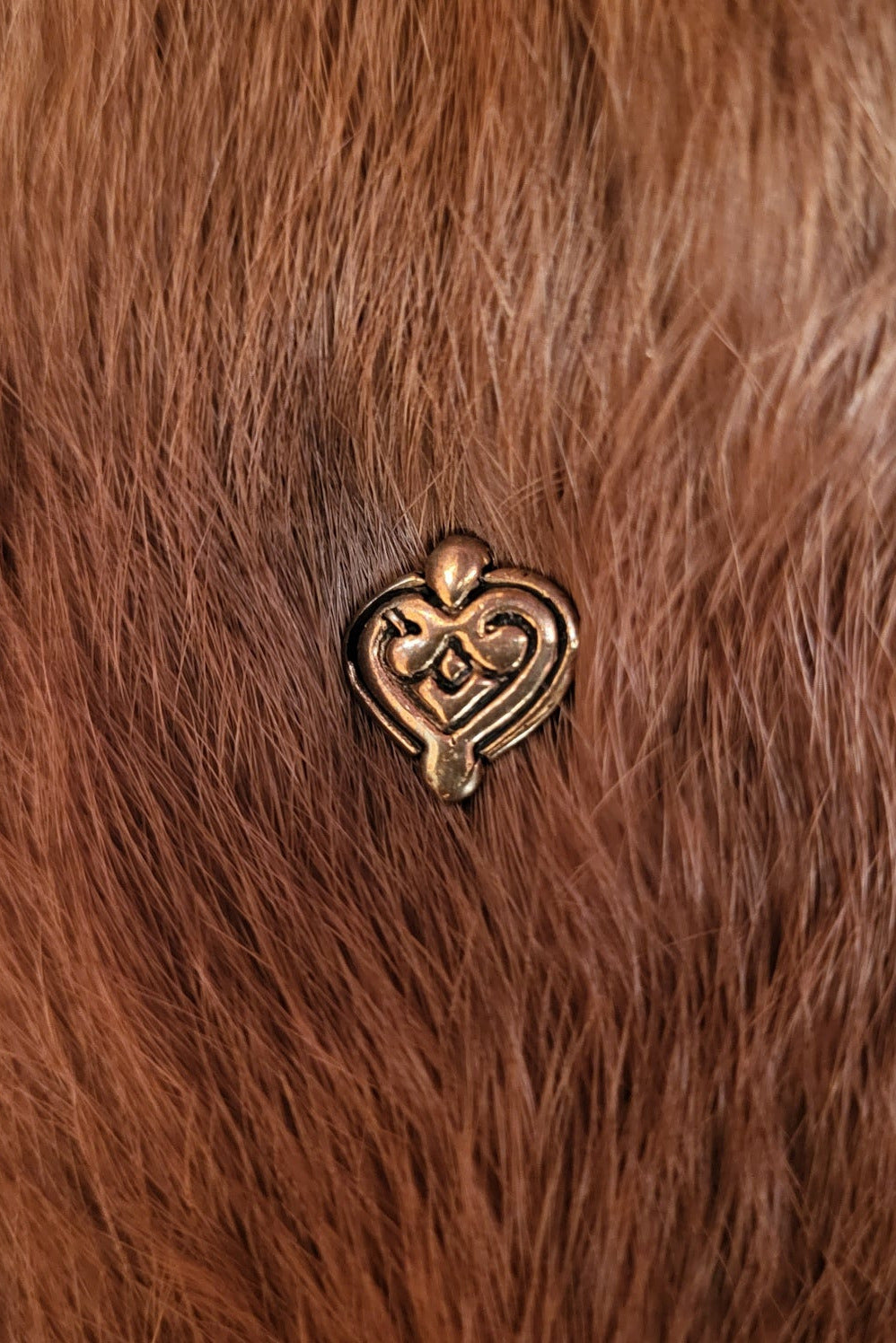 Early Medieval Avar Belt Fitting Heart Bronze for 1.5 cm Straps - Replica
