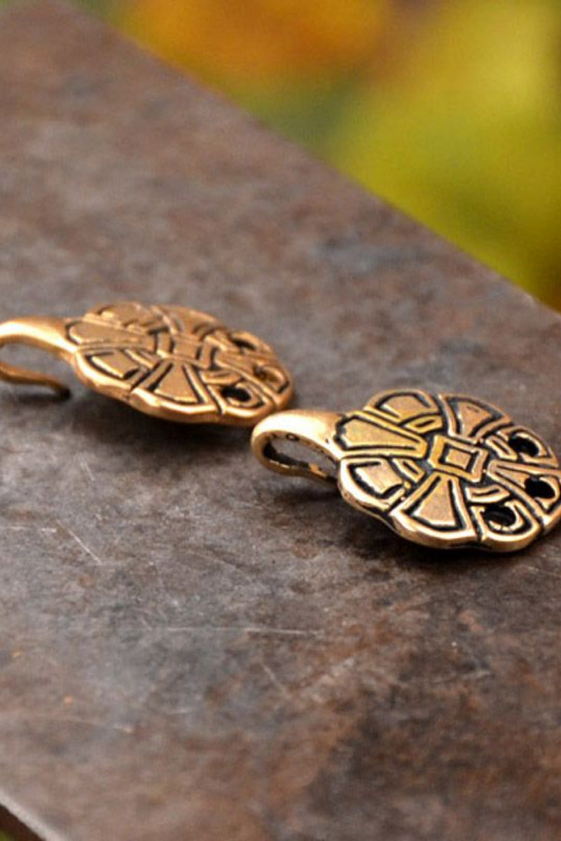 Early Medieval Garment Hook Cross made of Bronze - Replica