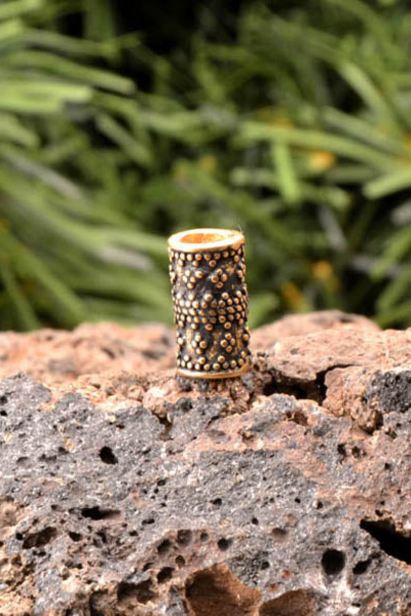 Early Medieval Cylinder-Shaped Bronze Bead