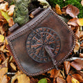 Leather fanny pack with Vegvisir embossing