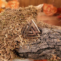 Germanic Brooch Valknut made of Bronze