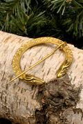 Germanic fibula dragon head made of brass
