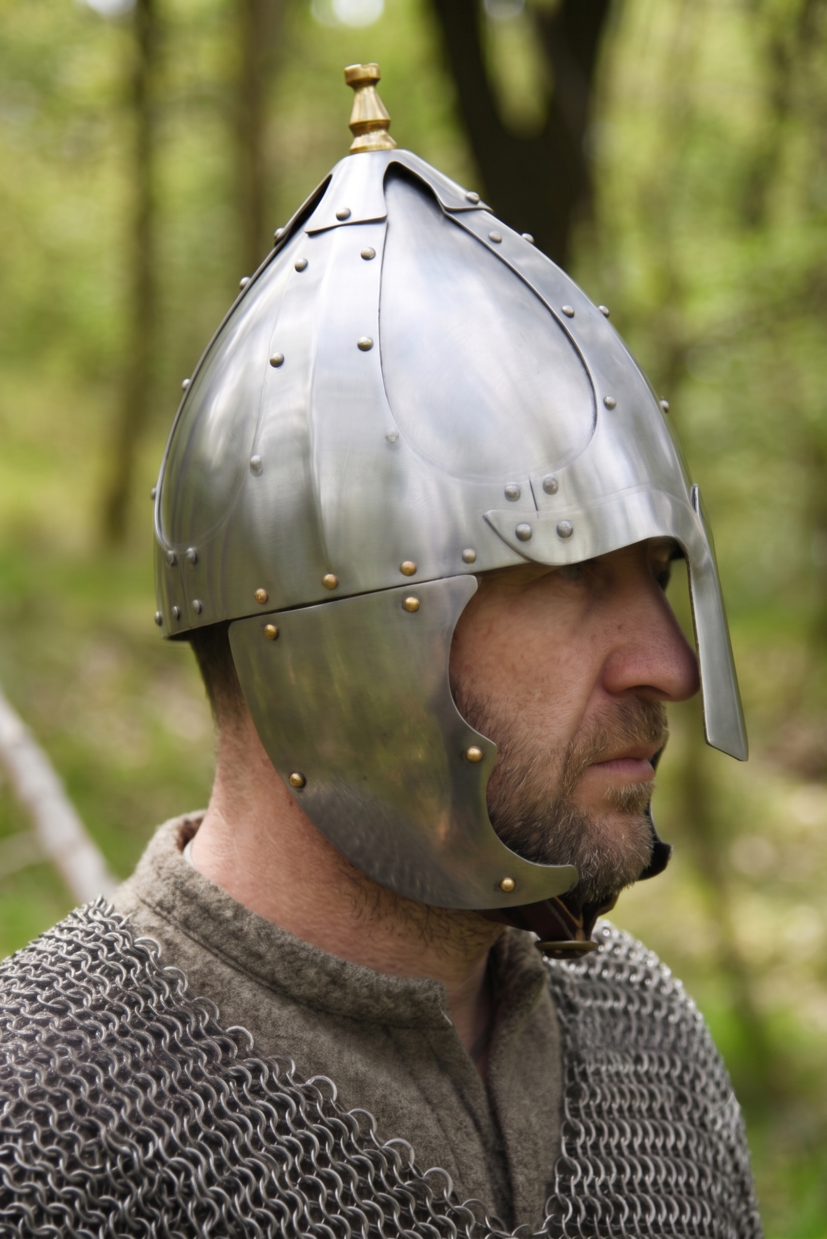 Germanen Spangenhelm mit Wangenklappen für Spätantike Reenactment