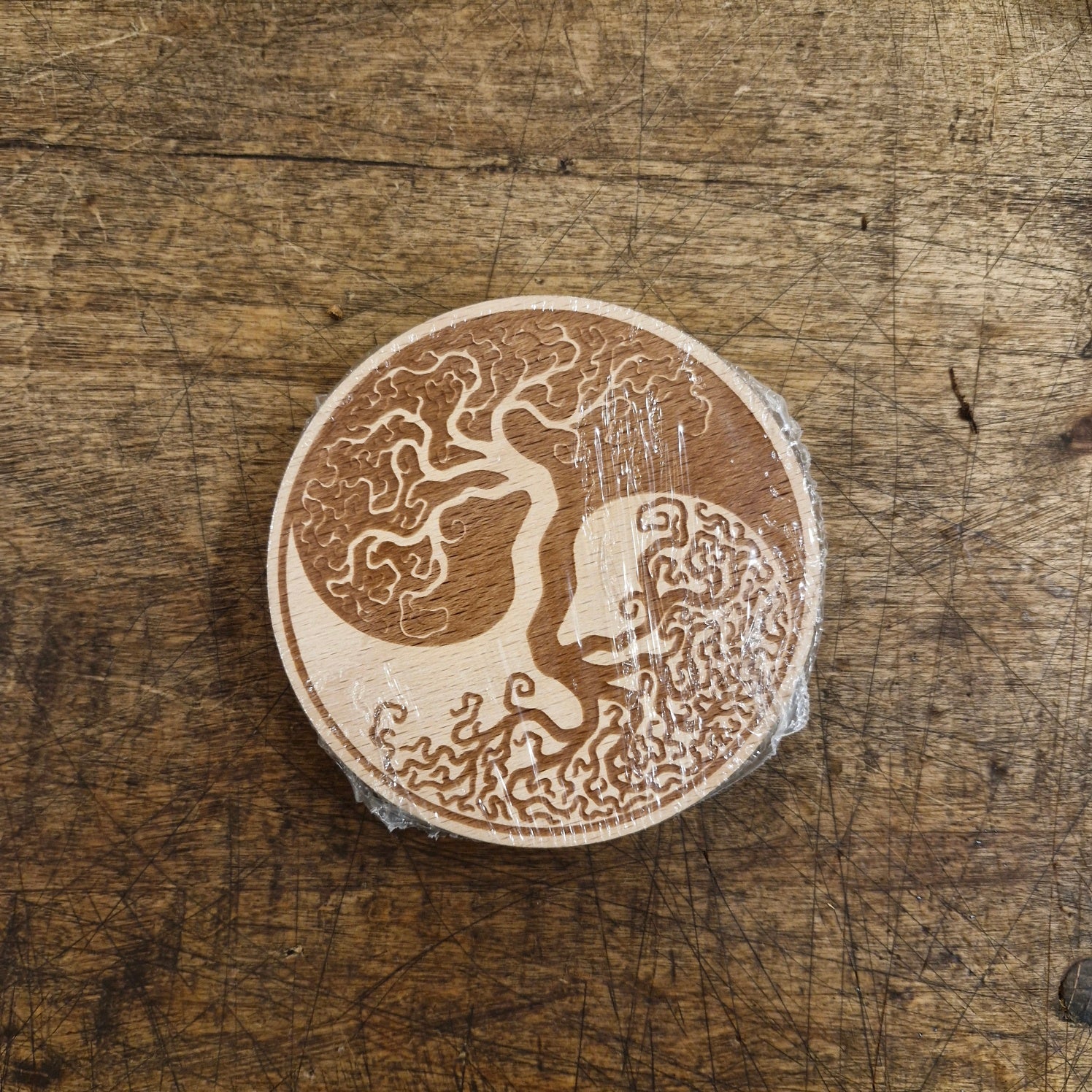 Beverage Coasters made of Beech Wood