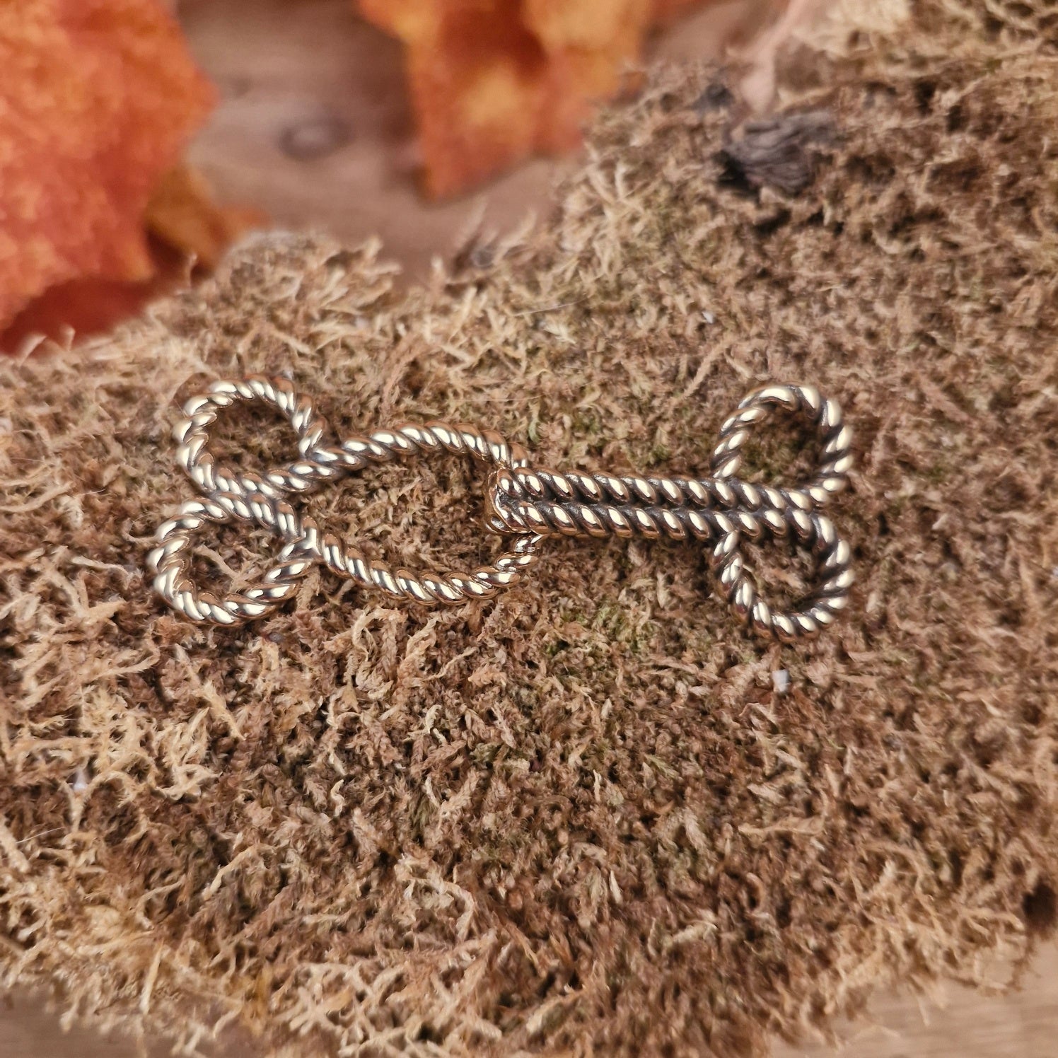 Bronze twisted dress clasp