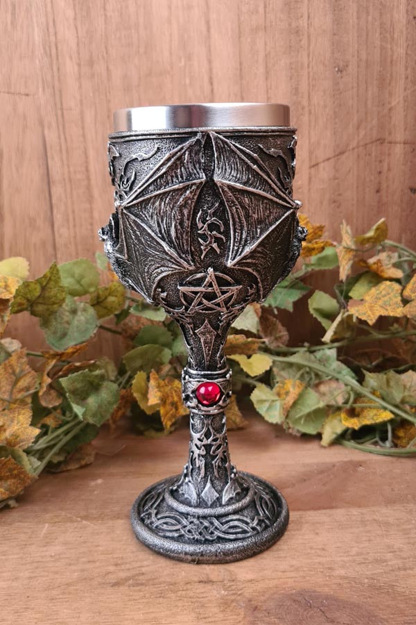 Gothic Kelch Fledermaus - handbemalt