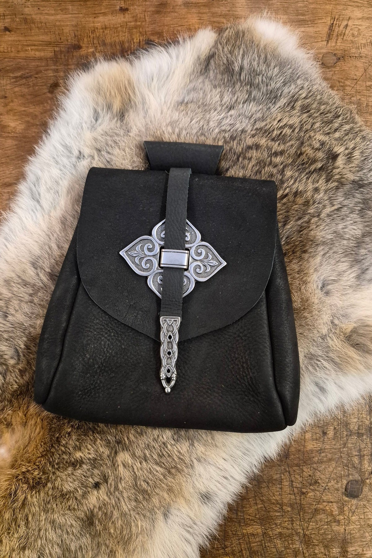 Große Wikinger Gürteltasche aus Leder