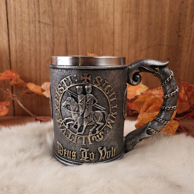 Großer Krug der Templer Deus lo vult - Dekoration