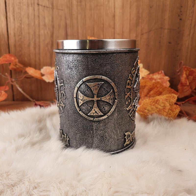 Large Templar Tankard Deus lo vult - Decoration