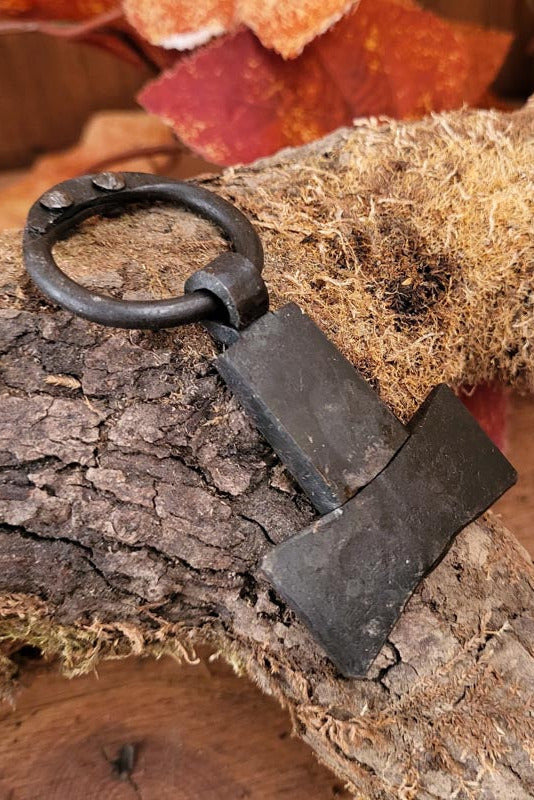 Großer Thorshammer mit Ring aus Stahl - handgeschmiedet