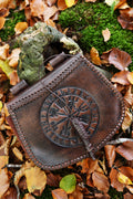 Leather fanny pack with Vegvisir embossing