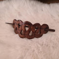 Snake hair clip made of wood - hand-carved
