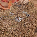 Handkette Sonne mit Bernstein aus 925 rhodiniertem Silber