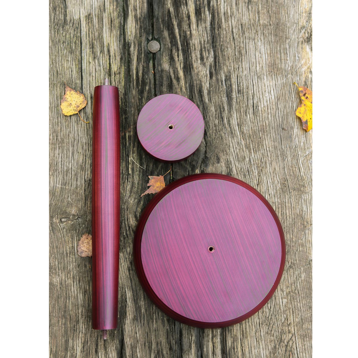 Helmständer aus Holz braun