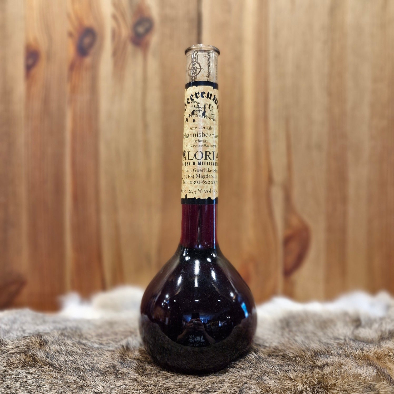 Johannisbeerwein - schwarz in Elixierflasche