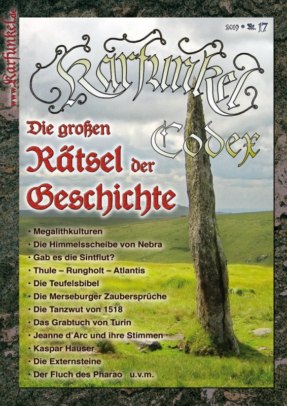 Carbuncle Codex No. 17 The Great Mysteries of History