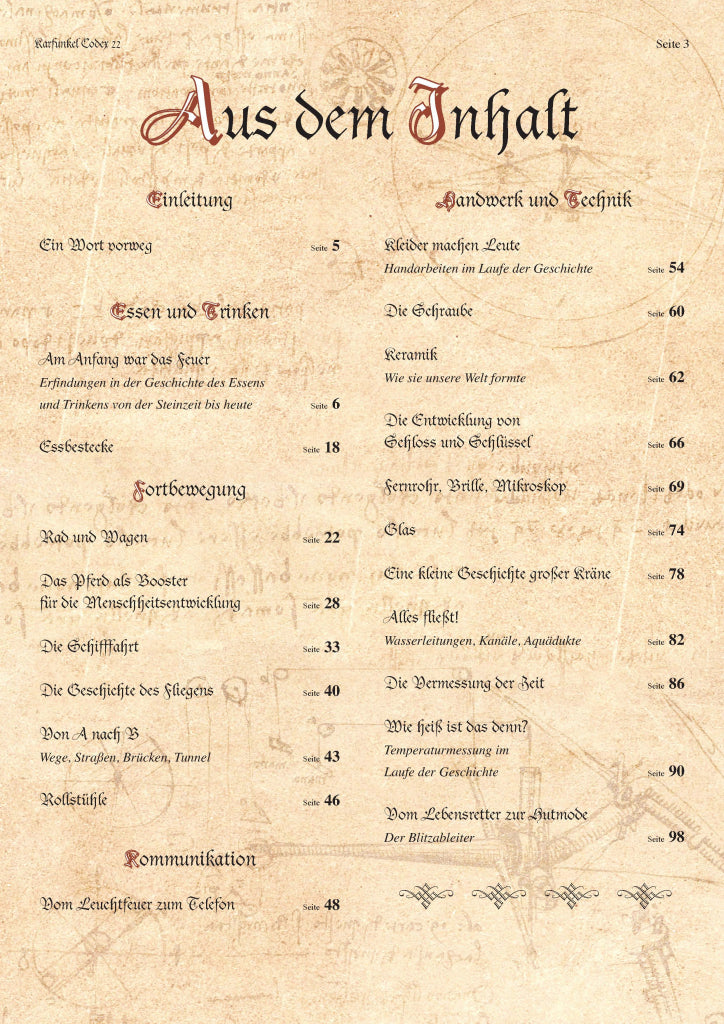 Karfunkel Codex No. 22 Great Inventions