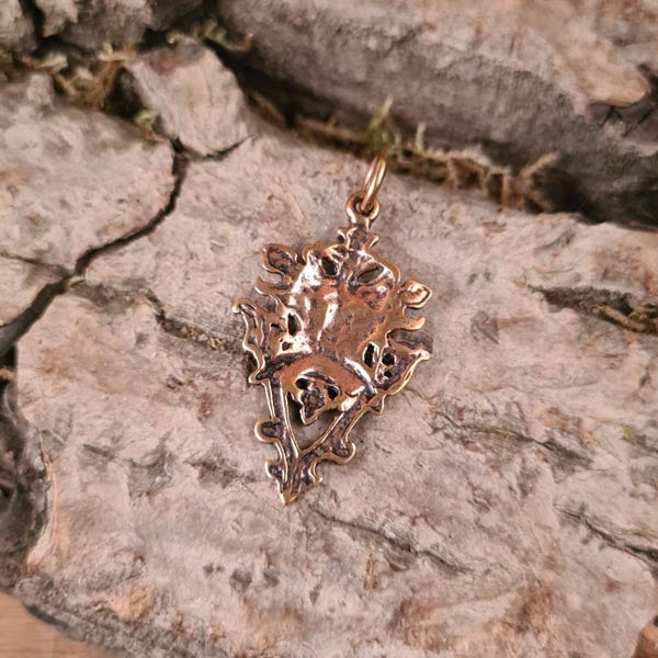 Kelten Amulett Green Man aus Bronze