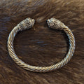 Kelten Armspange mit Granatsteinen aus Bronze