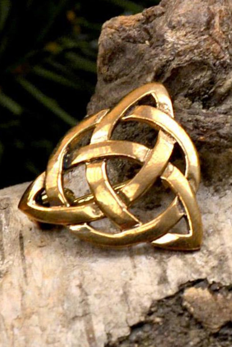 Kelten Brosche Triquetra aus Bronze