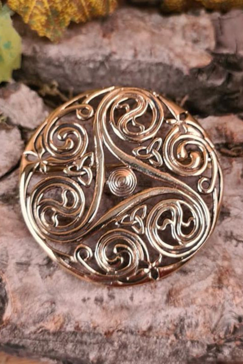 Celtic Triskele Brooch made of Bronze