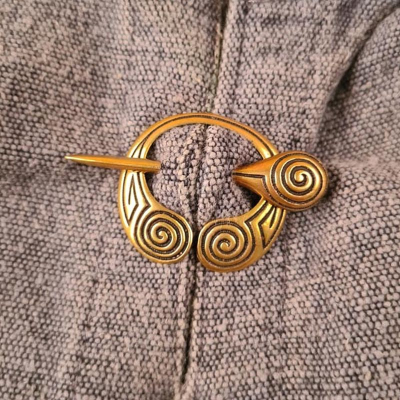 Celtic Brooch Spiral of Life in Bronze