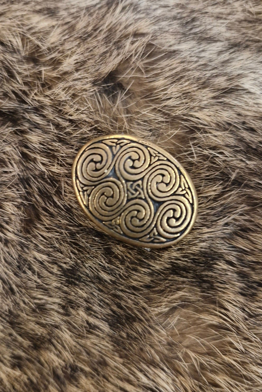 Kelten Griffabschluss mit Spiralmuster aus Bronze für DIY Messerbau