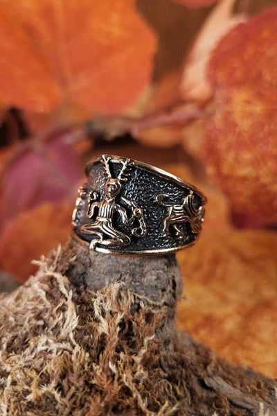 Celtic Ring Cernunnos in Bronze