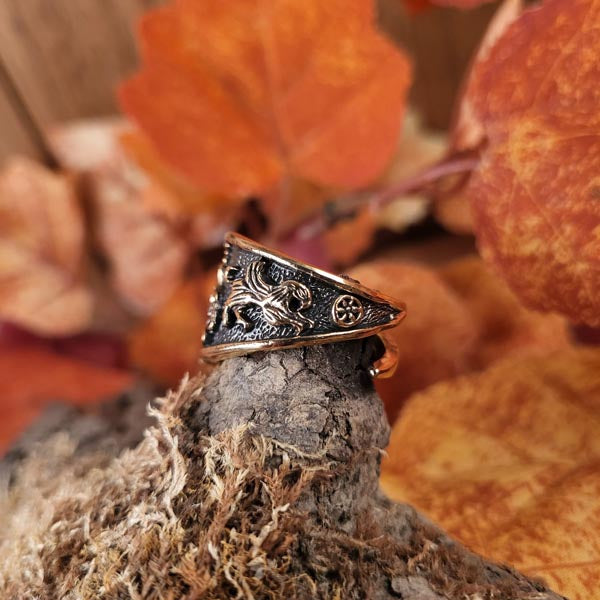 Kelten Ring Cernunnos aus Bronze