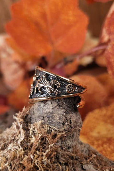 Celtic Ring Cernunnos in Bronze