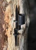 Kerzenhalter für die Wand aus Stahl - handgeschmiedet