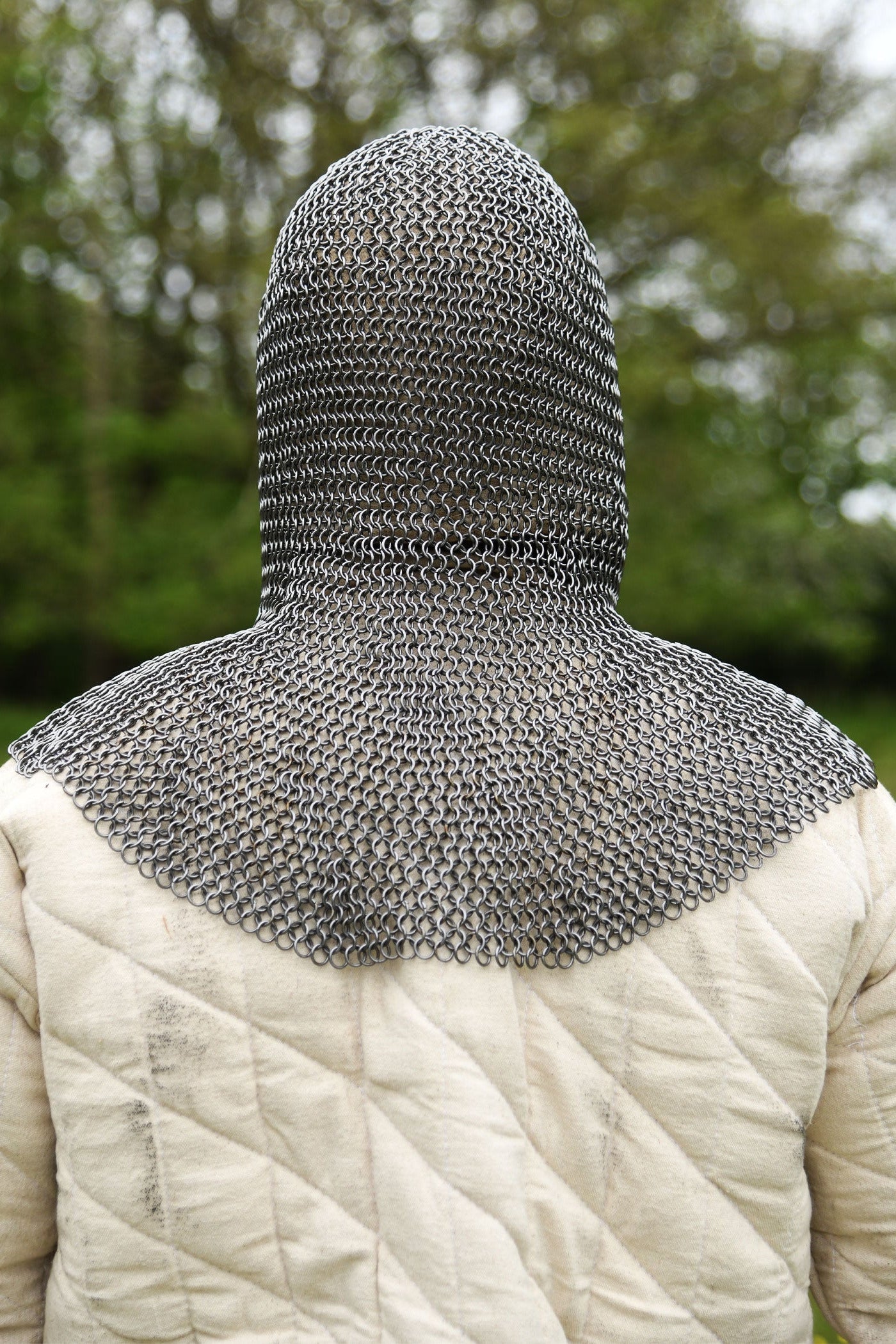 Kettenhaube mit Mundschutz aus Federstahl