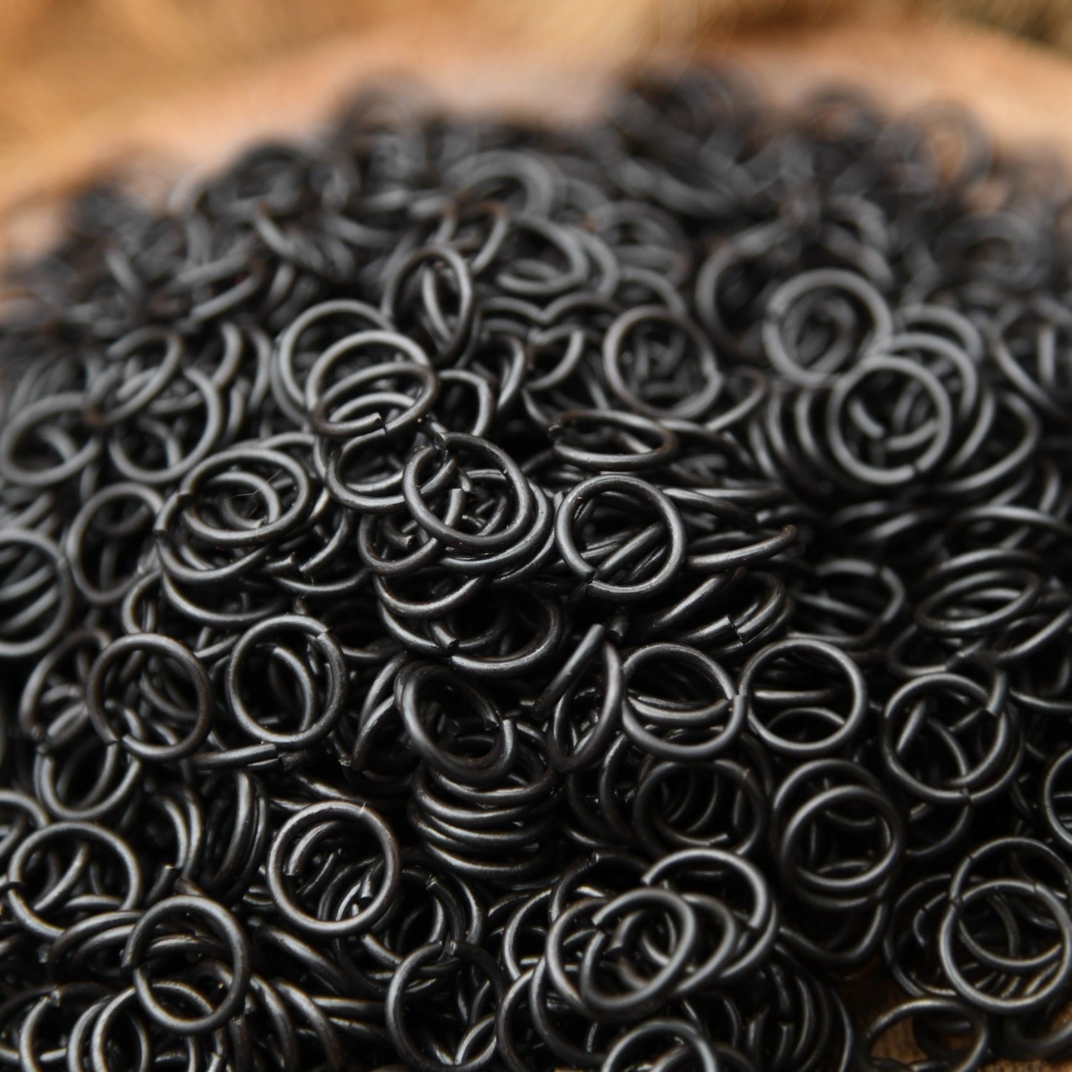 Chainmail rings, loose, browned, 9mm inner diameter