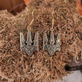 Kievan Rus Trident Earrings in Bronze