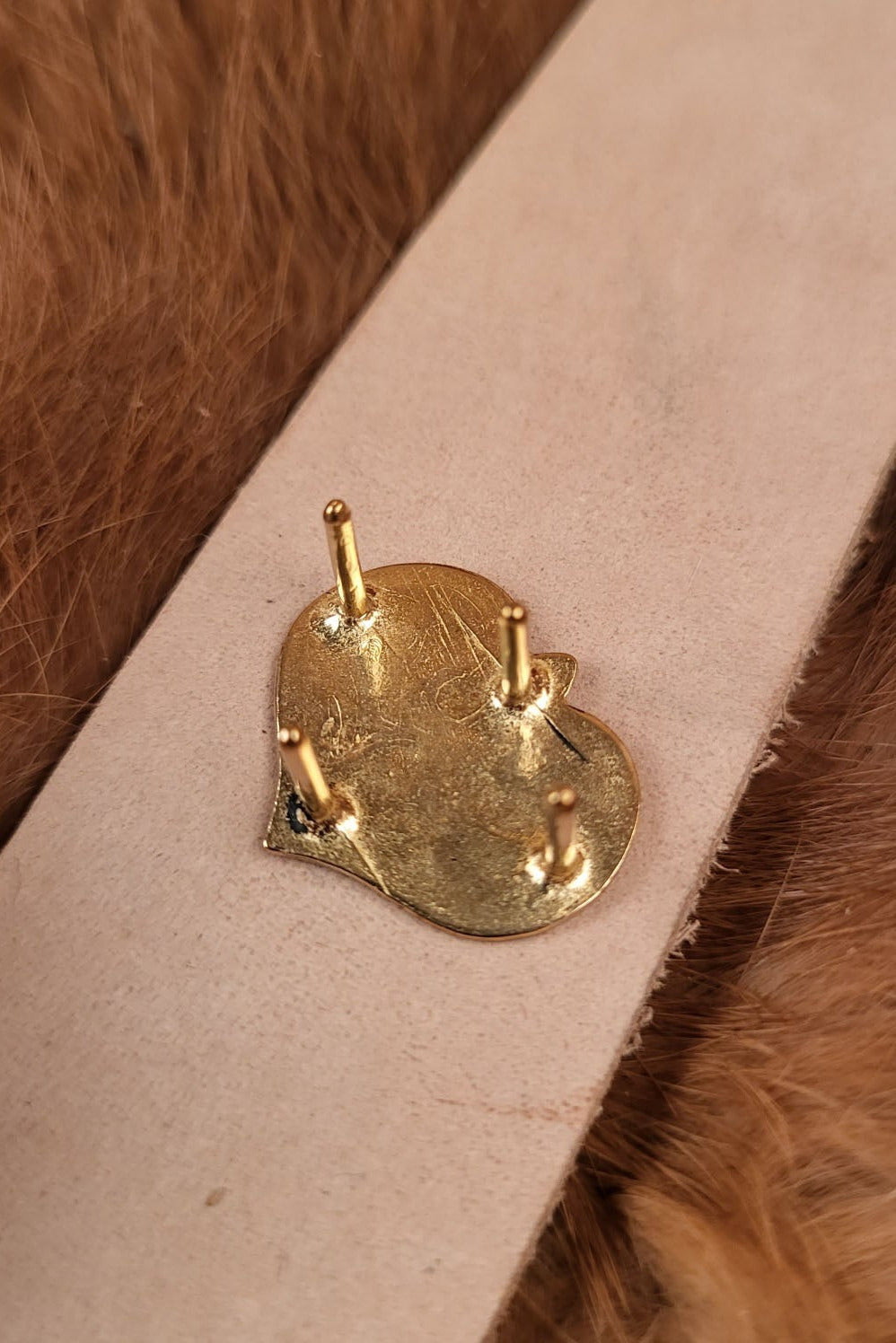 Kiewer Rus Gürtelbeschlag in Herzform aus Bronze für 3 cm Riemen - Replik