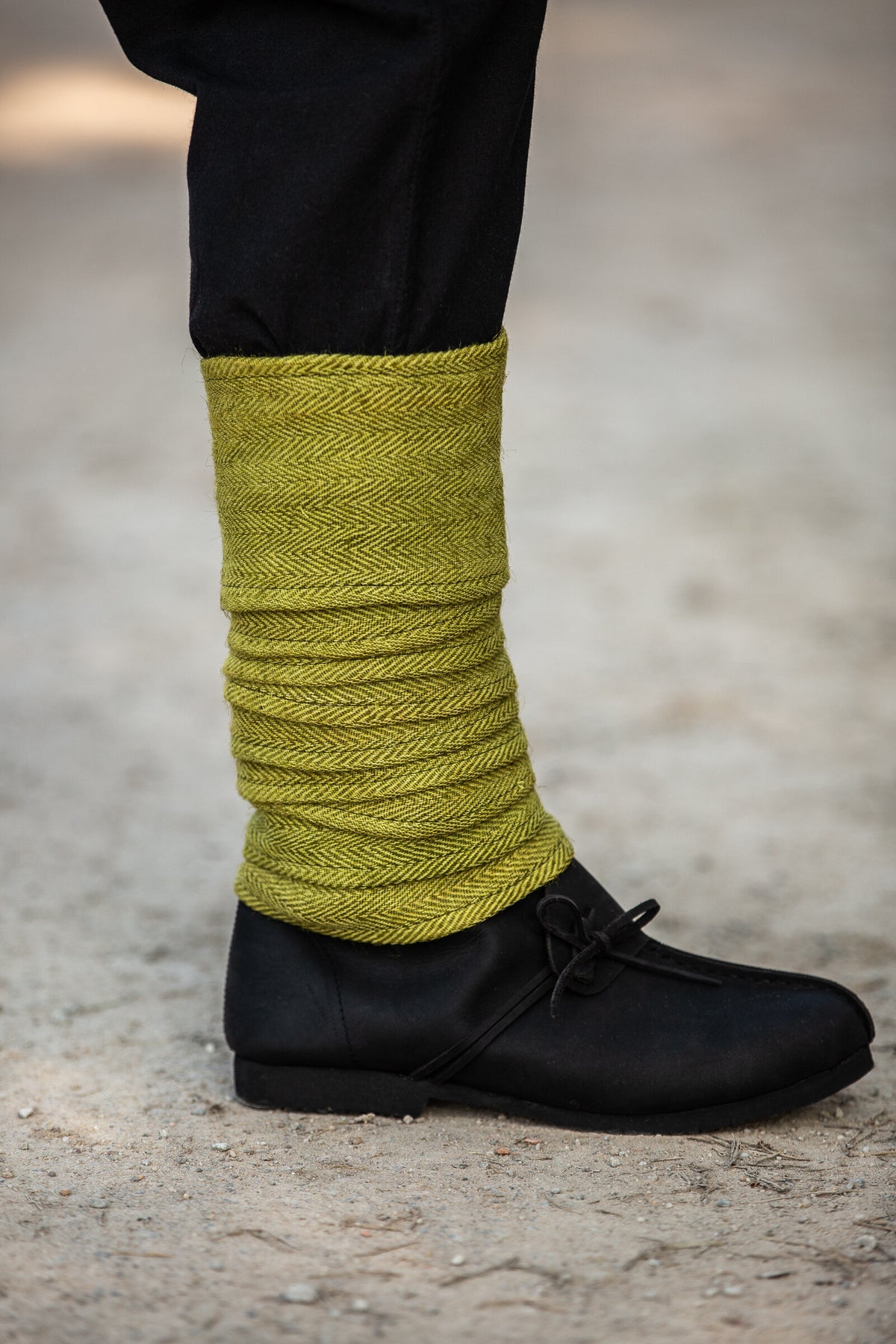 Kievan Rus herringbone pattern leg wraps made of hemp