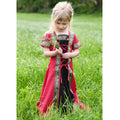 Children's medieval dress with trim, short-sleeved