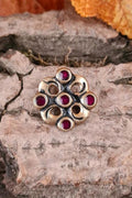 Small Frankish Disc Brooch Cloisonné in Bronze - Replica