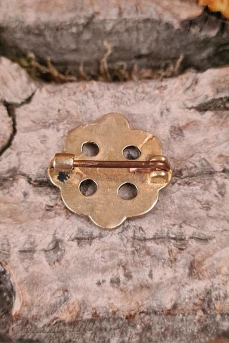 Small Frankish Disc Brooch Cloisonné in Bronze - Replica