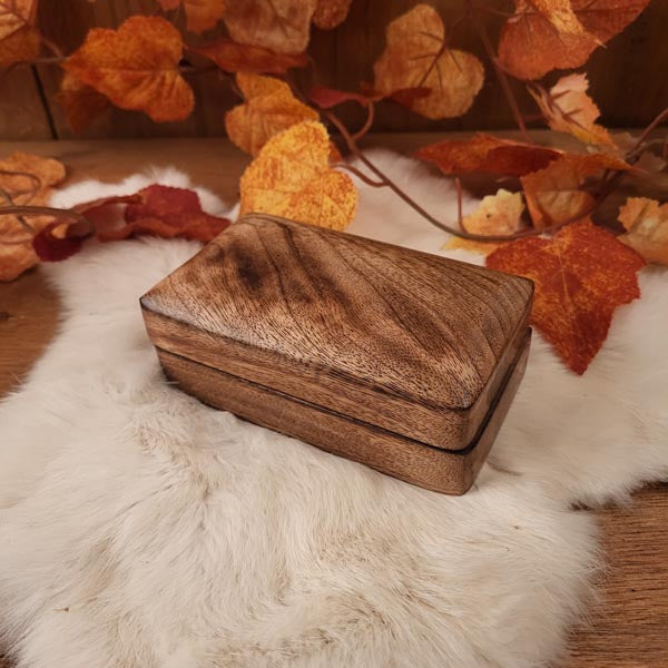Small wooden chest with hidden clasp