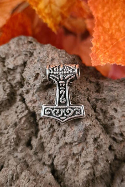 Small Thor's Hammer Baldurson in Silver
