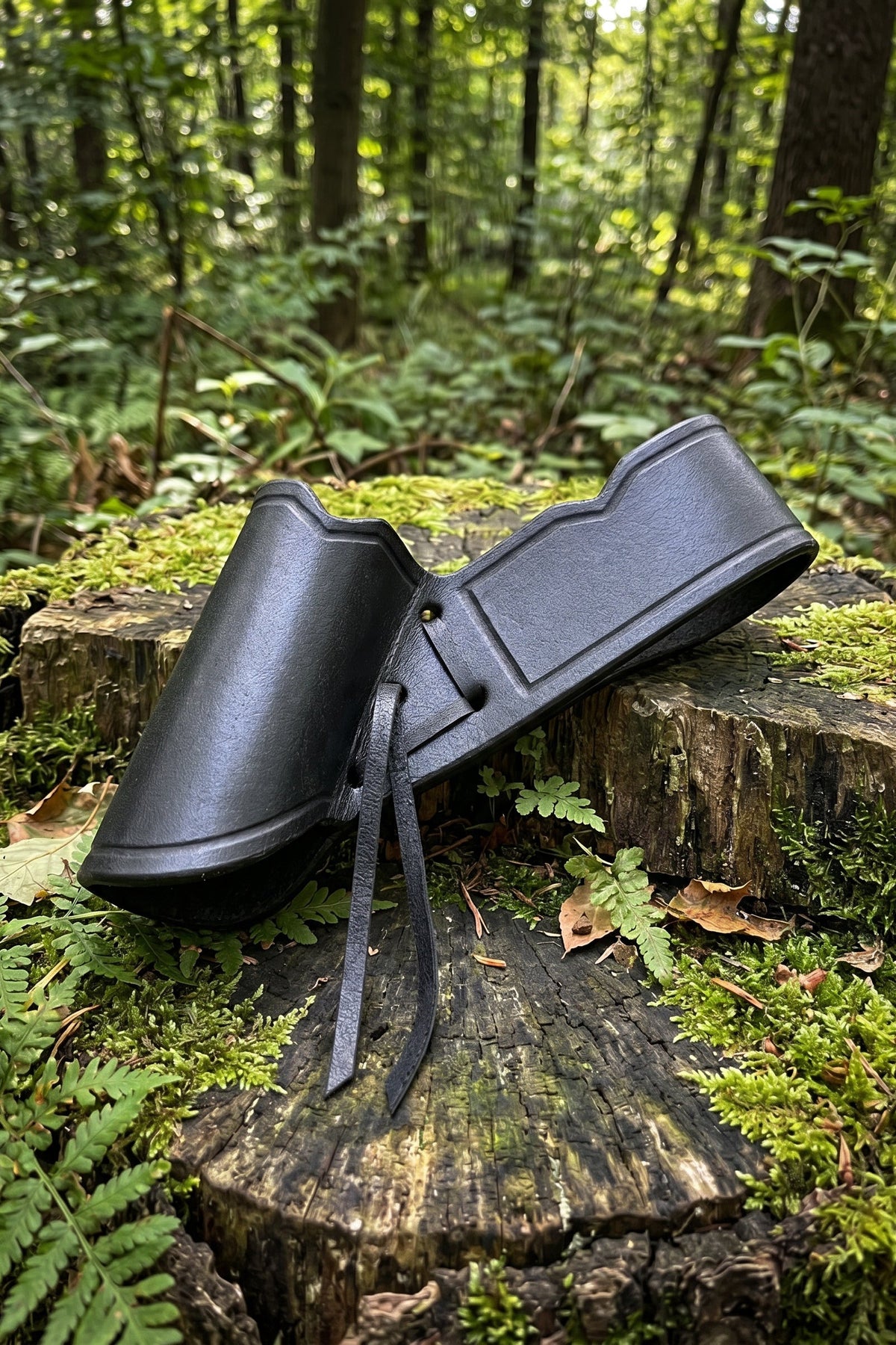 Late Medieval Sword Holder with Brass Buckles Made of Leather