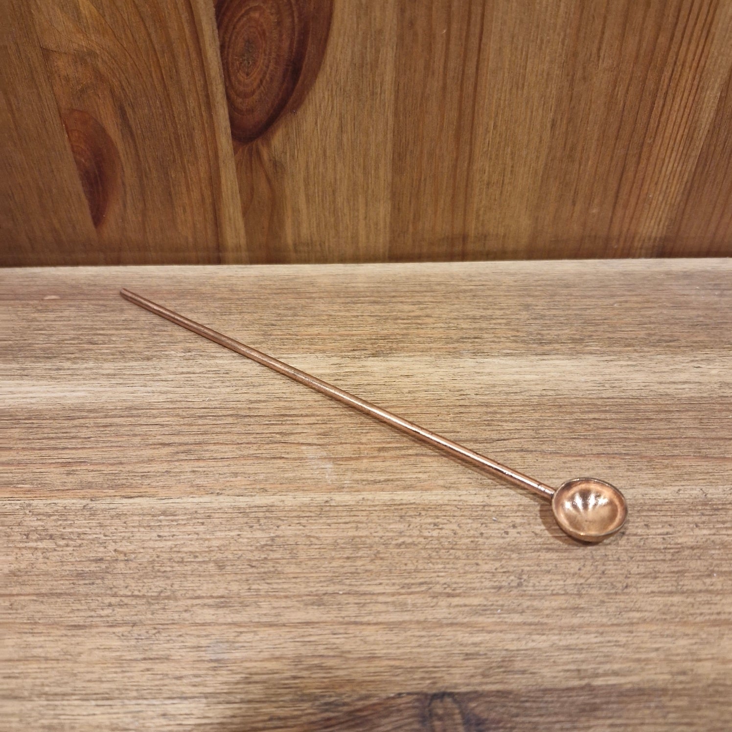 Copper spoon for incense mixtures