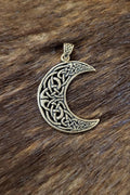 LARP Crescent Moon Amulet made of Bronze