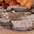 LARP Bronze Feather Brooch
