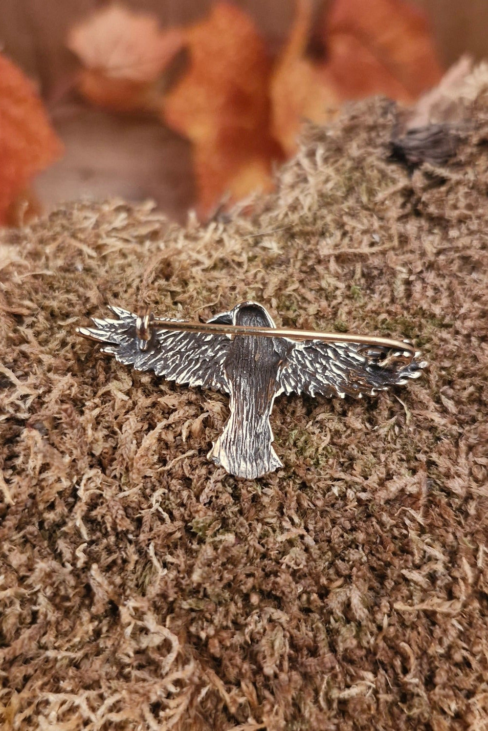 LARP Raven Brooch in Bronze