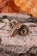 LARP Bronze Ram Head Brooch