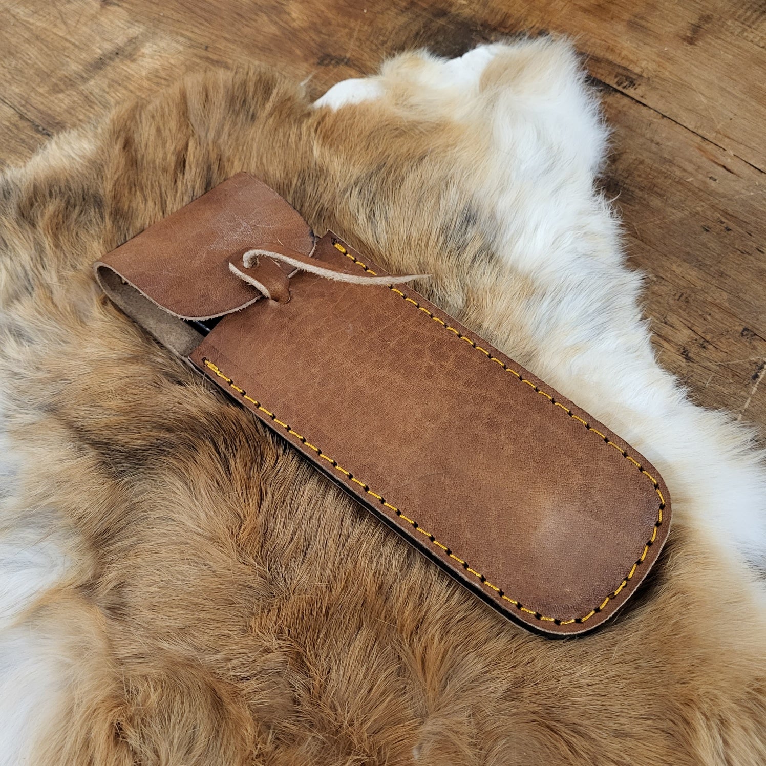 LARP Essbesteck 3 teilig aus Edelstahl mit Ledertasche