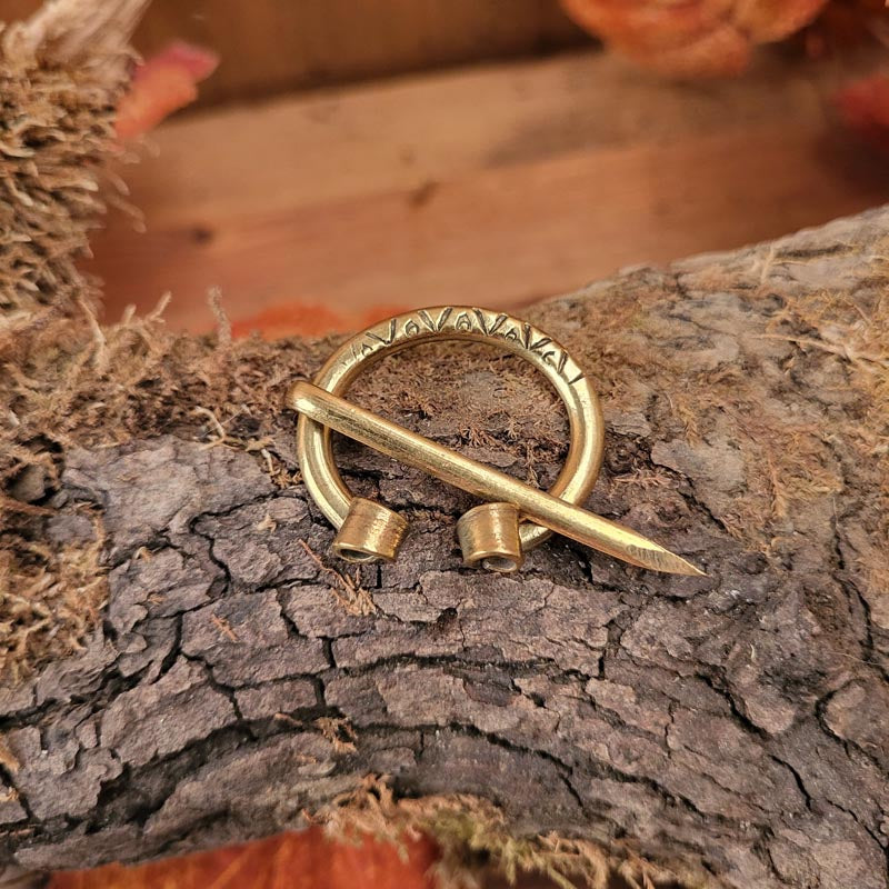 LARP Fibula with Rolled Ends Made of Brass