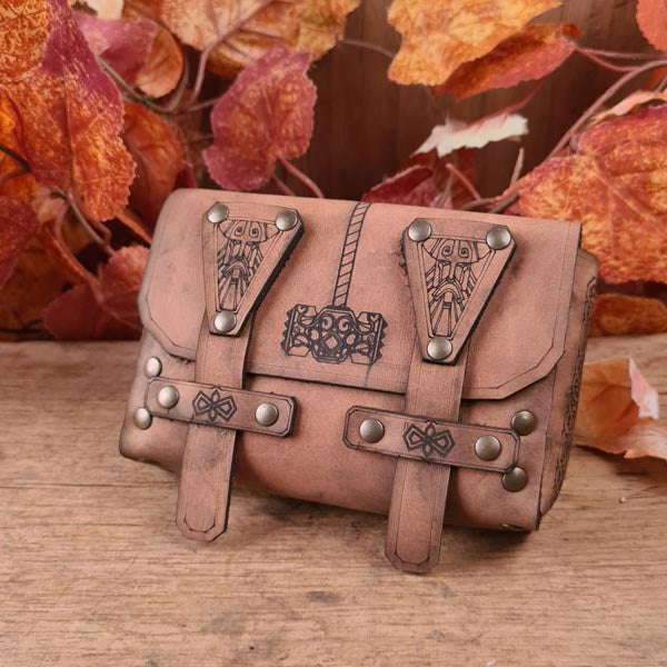 LARP Gürteltasche Zwerg aus Leder